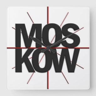 Moskautimezone-Wanduhr Quadratische Wanduhr