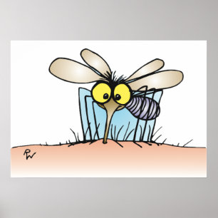 Moskito, der ein Arm-Plakat beißt Poster