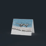 Moskito Fighter Winter Landing. Karte<br><div class="desc">Mosquito Fighter Grußkarte</div>