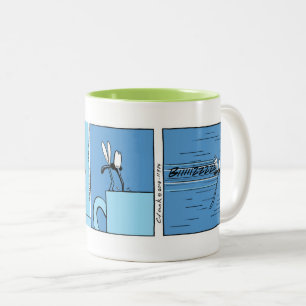 Moskito Trinken Kaffee Cartoon Tasse