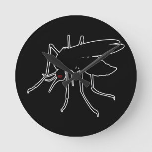 Moskitos Mosquito Marvae - Geek für Entomologie Runde Wanduhr