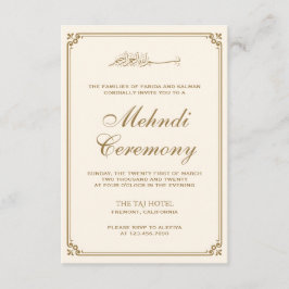 Moslem an der Creme und am Gold Border Begleitkarte