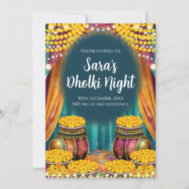 Moslem Dholki lädt zu Mehndi ein Einladung