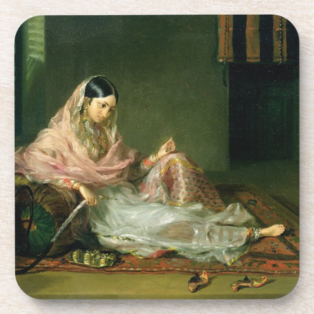 Moslemische Dame Reclining, 1789 (Öl auf Leinwand) Untersetzer (Vorderseite)