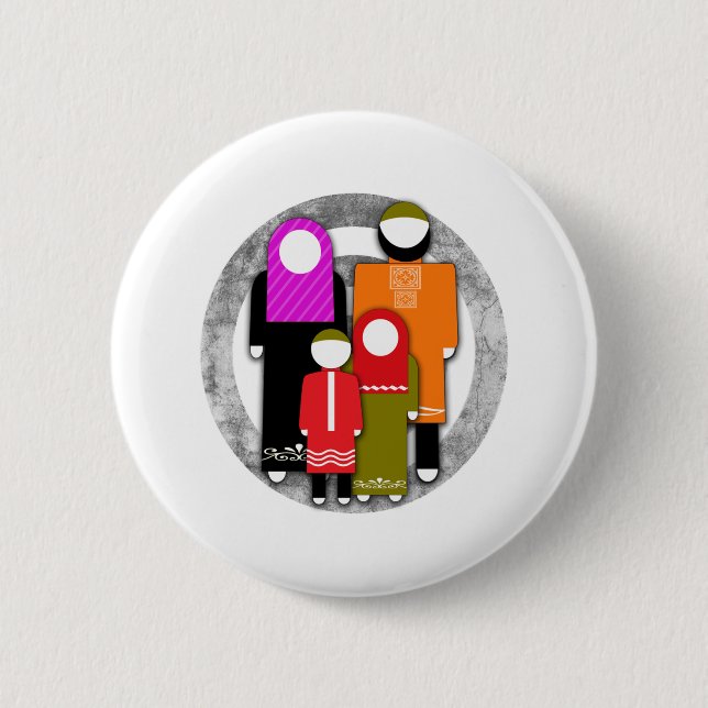 Moslemische Familie Button (Vorderseite)