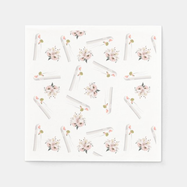 Moslemische Hochzeiten Rose & Brautpapier Napkin Serviette (Vorderseite)