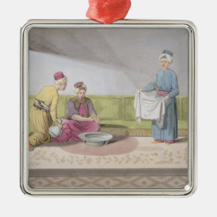 Moslemisches darstellendes seine Waschungen, Ornament Aus Metall