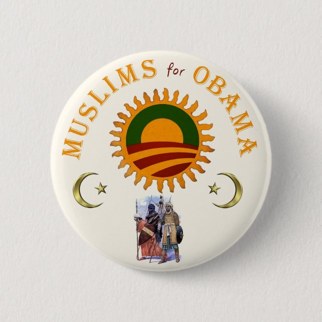 Moslems für Obama Button (Vorderseite)