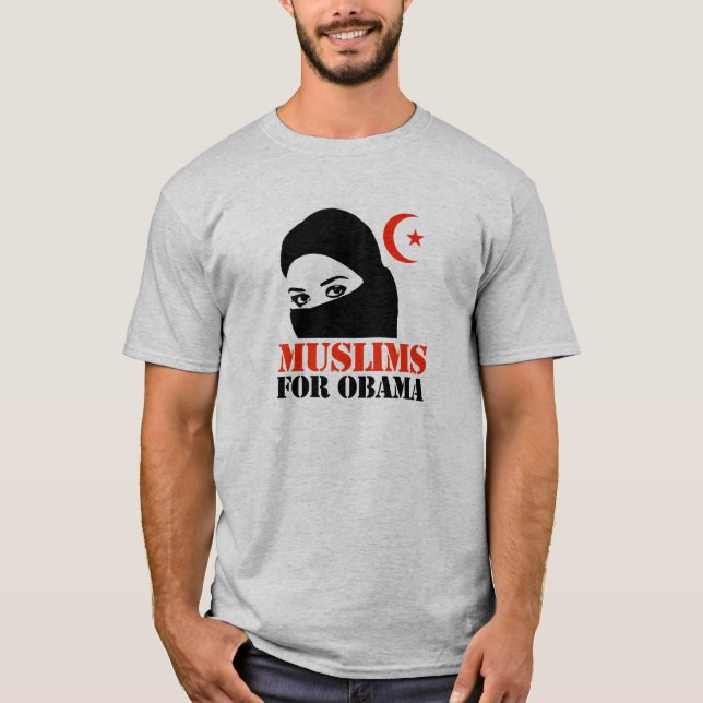 MOSLEMS FÜR OBAMA T-Shirt (Vorderseite)