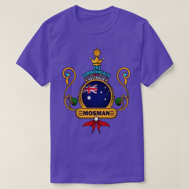 Mosman Vorort Pride Golden Australian Flag Souveni T-Shirt (Design vorne)