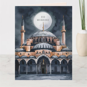 Mosque Eid Mubarak Karte