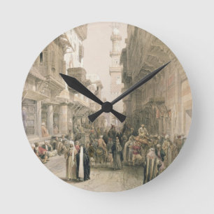Mosque El Mooristan, Cairo, from "Egypt and Nubia" Runde Wanduhr