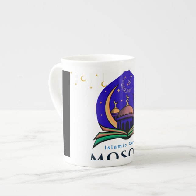 Mosque Under Stars Mug – Islamic Center Design Prozellantasse (Vorderseite Links)
