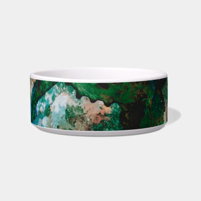 Moss Agate Green Crystal Geode Abstrakt Napf (Vorderseite)