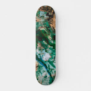 Moss Agate Green Crystal Geode Abstrakt Skateboard
