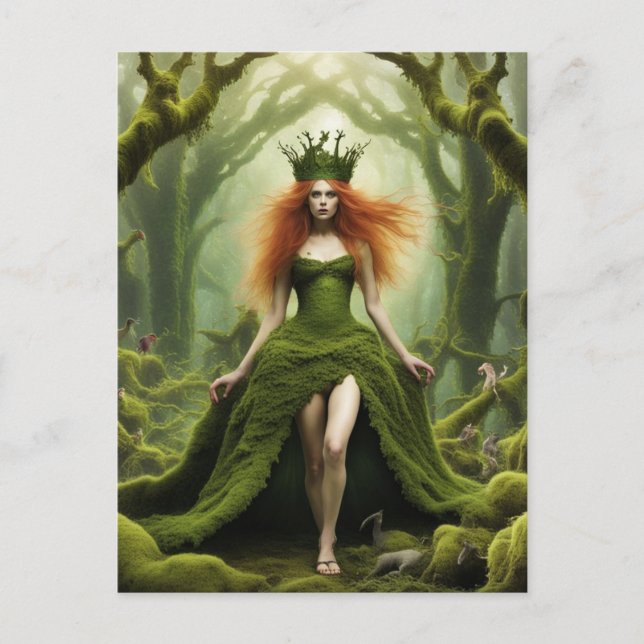 Moss Fairy Protector of the Forest Postkarte (Vorderseite)