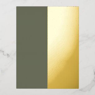 Moss & Goldfolie Luxus-Einladungspostkarte (indivi Folie Einladungspostkarte
