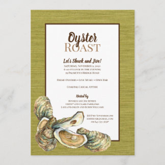 Moss Grasstuch Oyster Roast Einladung