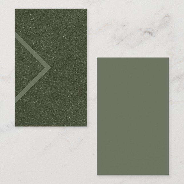 Moss Green Arrow Texture Business Card - Anpassen Visitenkarte (Vorne/Hinten)