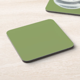 Moss Green Background Solid Color Anpassen dieses Untersetzer