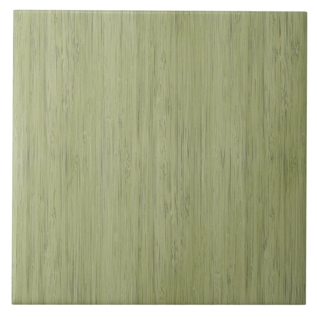 Moss Green Bamboo Holz Grain Look Fliese (Vorderseite)