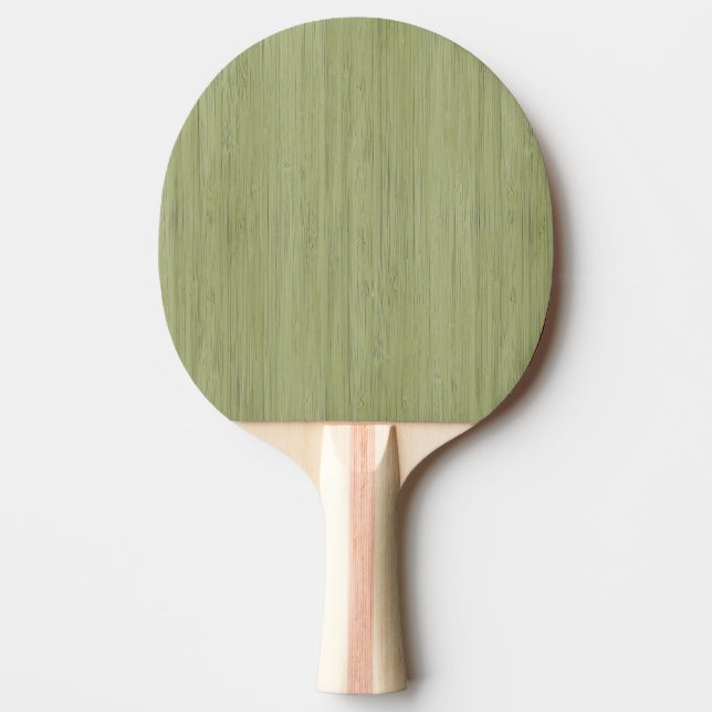 Moss Green Bamboo Holz Grain Look Tischtennis Schläger (Vorderseite)