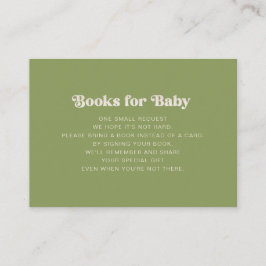 Moss Green Books for Baby Begleitkarte