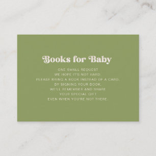 Moss Green Books for Baby Begleitkarte