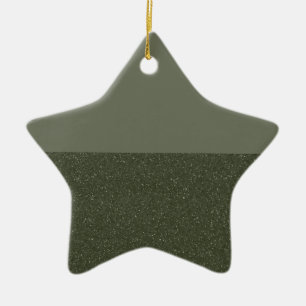 Moss Green Bottom Glitzer Star Ornament (Custom)