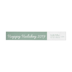 Moss Green Christmas Holiday Banner Adresse