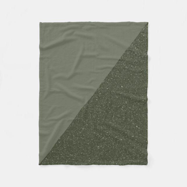 Moss Green Custom Fleece Blanket (Vorderseite)