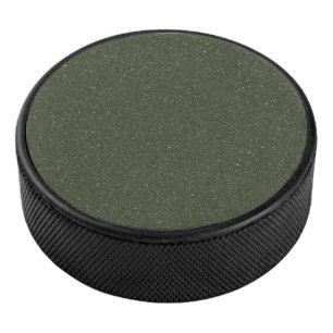 Moss Green Custom Hockey Puck