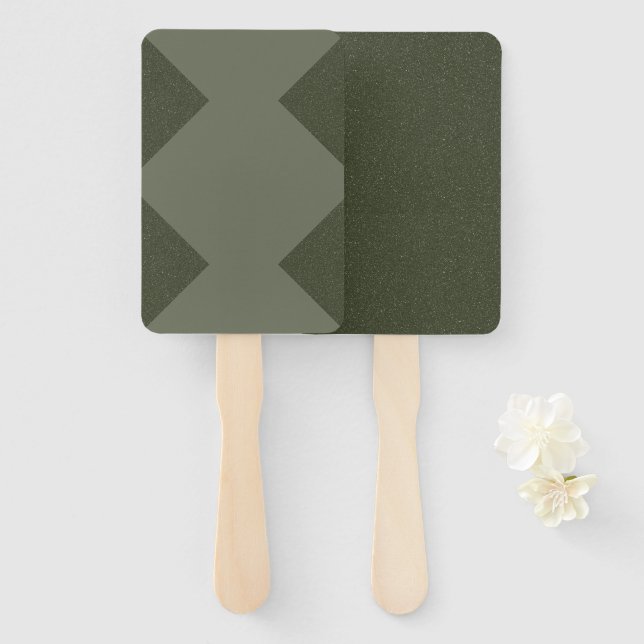 Moss Green Custom Paddle Fans Fächer (Vorne und Hinten)