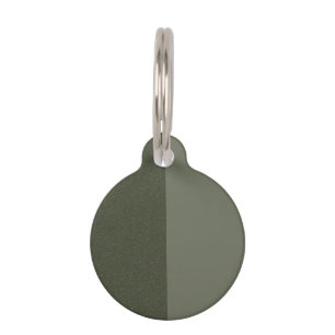 Moss Green Custom Round Pen Tag teilen Haustiermarke