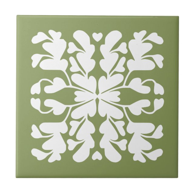 Moss green Deko Fliese (Vorderseite)