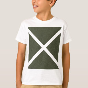 Moss Green Diagonal Cross T-Shirt - T - Shirt