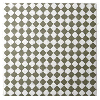 Moss Green Diamond Karo Muster Fliese