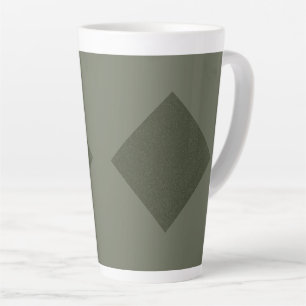 Moss Green Diamond Latte Tasse