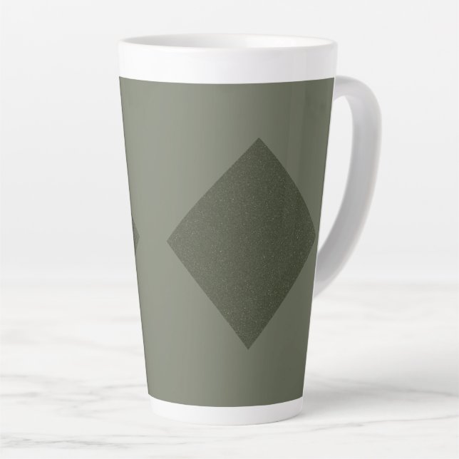 Moss Green Diamond Latte Tasse (Rechte Ecke)