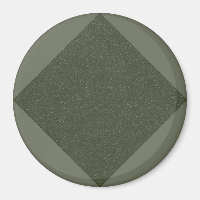 Moss Green Diamond Muster Magnet (Vorne)