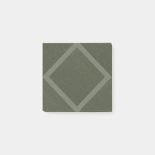 Moss Green Diamond Muster Sticknotes Post-it Klebezettel