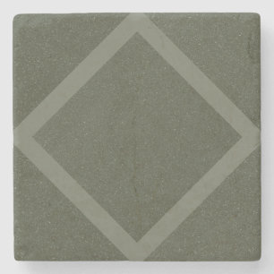 Moss Green Diamond Pattern Stone Untersetzer