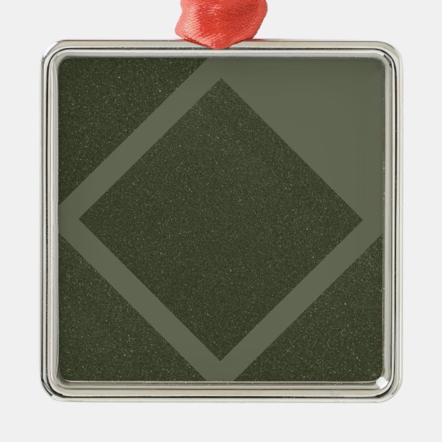 Moss Green Double Diamond Ornament Aus Metall (Vorne)