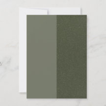 Moss Green Dual Tone Save the Date - individuell e