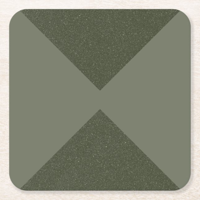 Moss Green Dual-Triangle-Party - Paper Untersetzer (Vorderseite)