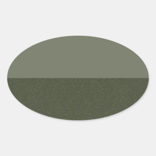 Moss Green Duo Oval Aufkleber - individuell einste