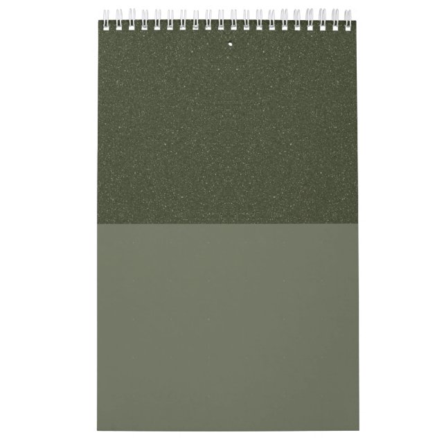 Moss Green Duo Tone Custom Wall Calendar Kalender (Titelbild)