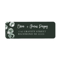 Moss Green Eucalyptus Hand Letter Script-Adresse