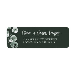 Moss Green Eucalyptus Hand Letter Script-Adresse