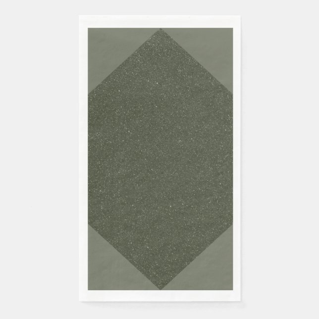 Moss Green Geometric Custom Napkin - individuell a Serviette (Vorderseite)